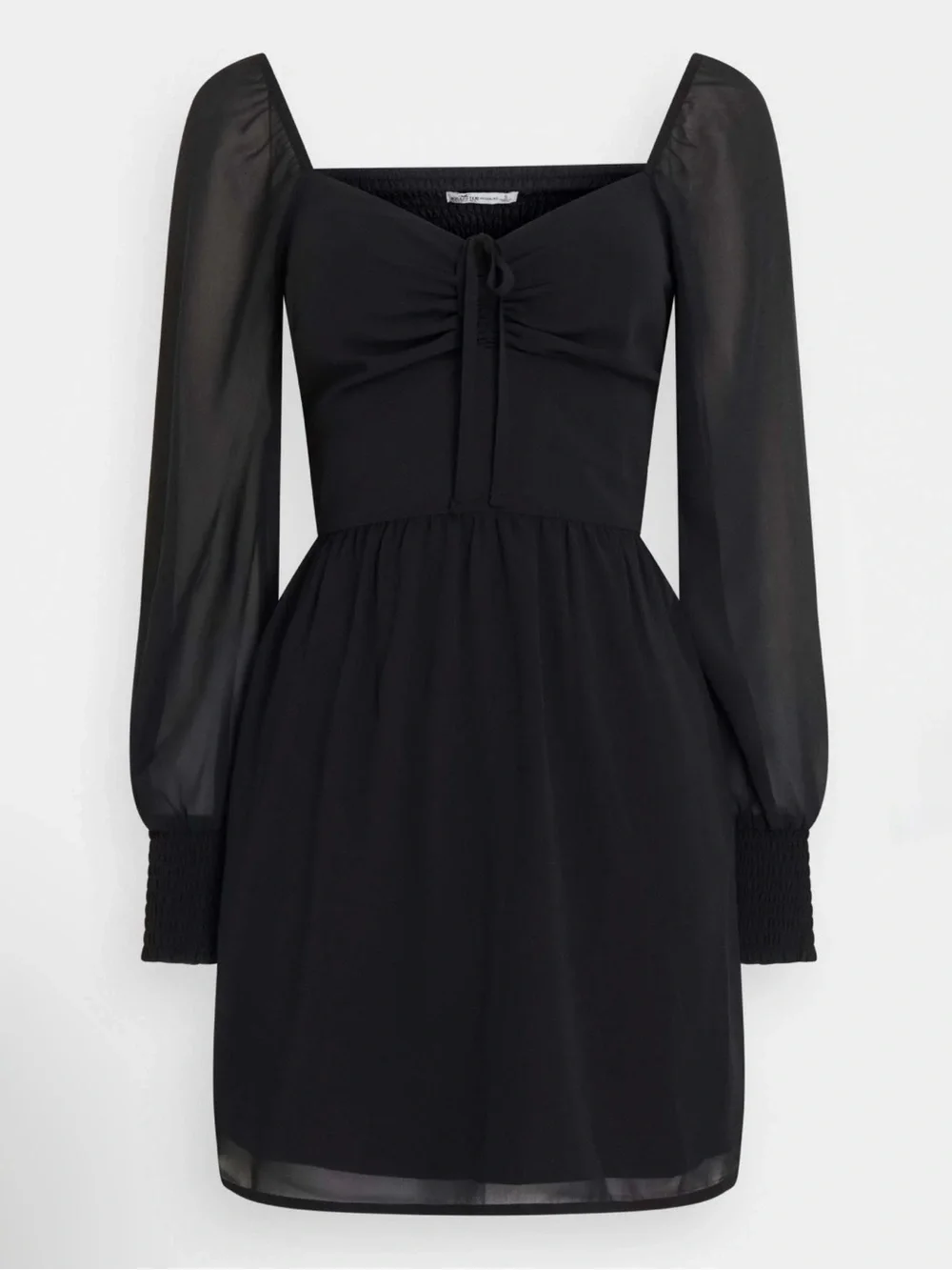 Hollister Black Long-Sleeve Square Neck Babydoll Dress size XS - Picture 3 of 12